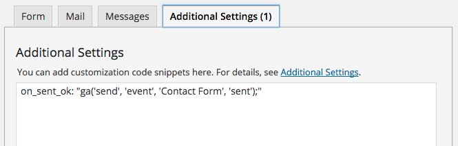 Tracking form submissions with Contact Form 7